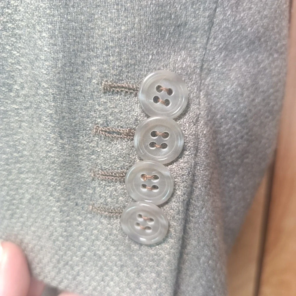 Ermenegildo Zegna Silk Cashmere Sport‎ Coat Mens 44L Light Grey Blazer Luxury